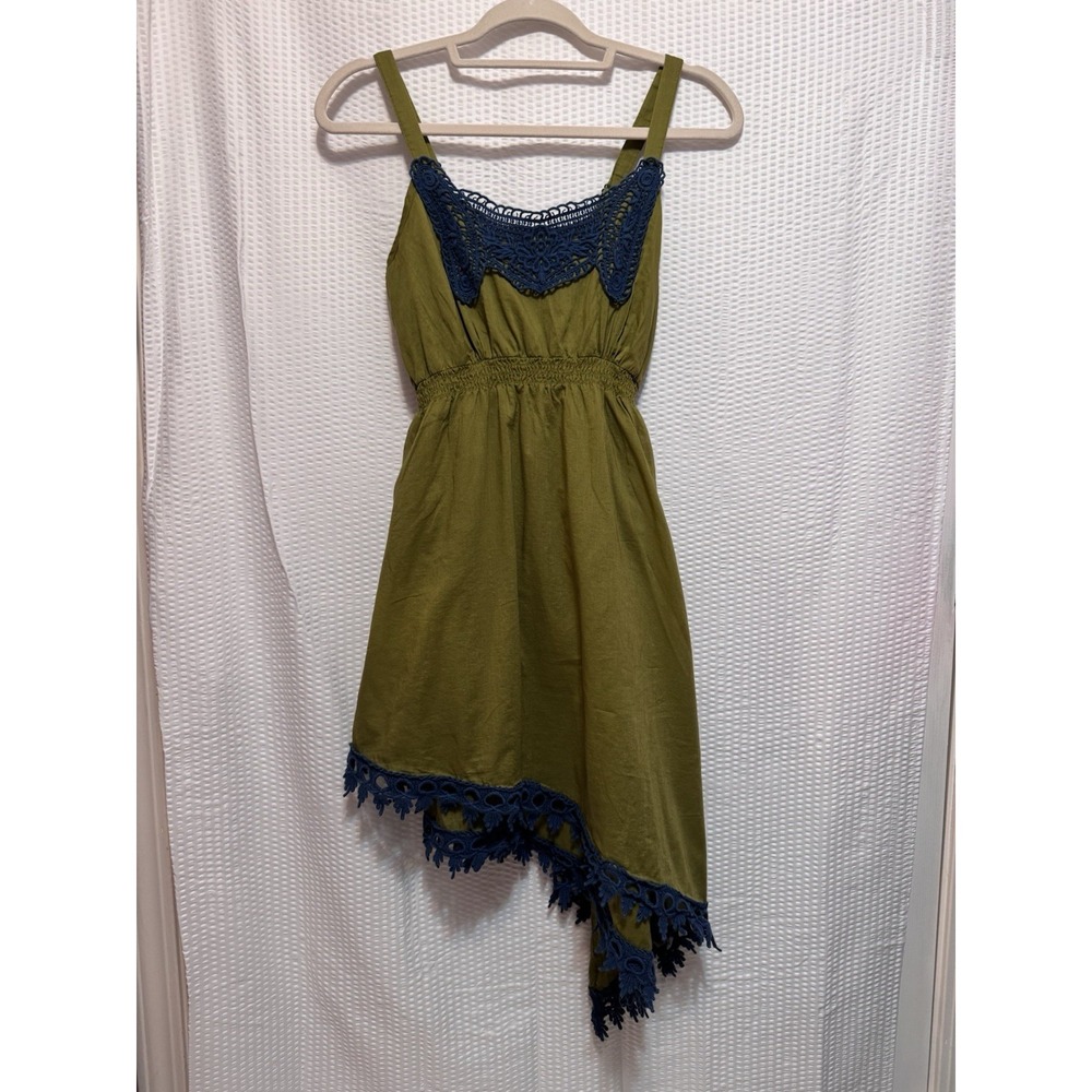 MATILDA JANE Summer Breeze cotton tiered asymmetrical hem dress, Size Small